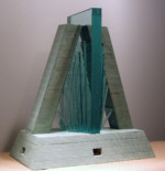 Crescendo - Stacked glass and baltic plywood - 16" x 14" x 8" - $900