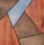 Wooden quilt square - walnut, oak, cedar, pine - 10" x 10" x .5" - $250