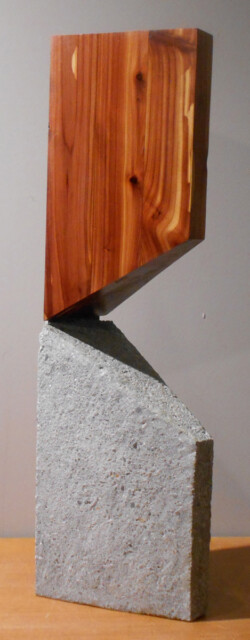 Reflection - concrete and wood sculpture