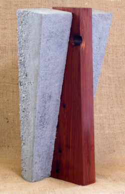 Mountain Standard Time - concrete and wood sculpture